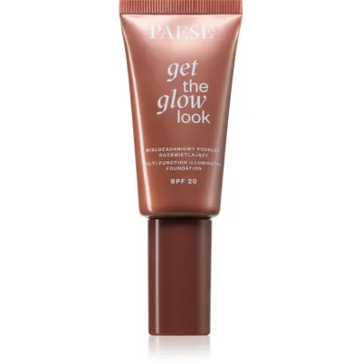 Paese Get The Glow Look Illuminating Foundation Machiaj usor cu efect de luminozitate SPF 20 culoare 1N Light Beige 30 ml