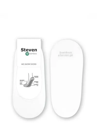 Talpici dama bambus cu silicon aplicat la calcai S036 - Alb