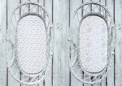 Set 2 cearsafuri cu elastic pentru landoucosulet bebe BloomPuncte Sleepee