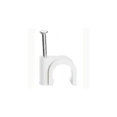 Clips fixare cablu Fixpentru - pentru concrete materials - pentru cable 9 mm² - alb