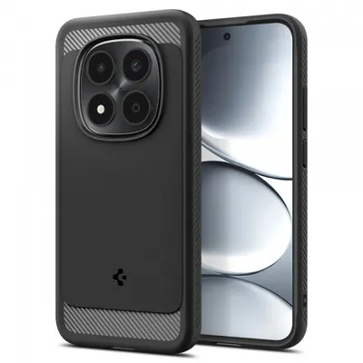 Husa pentru Xiaomi Redmi Note 15 Pro 5G, Spigen, Rugged Armor, Neagra Mata ACS10460