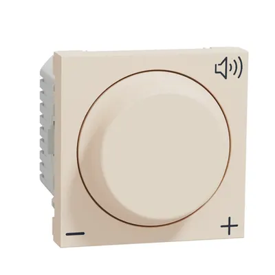 Volume control, New Unica, 12V, 2 module, bej