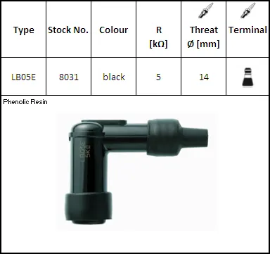 NGK - Pipa bachelita LB05E