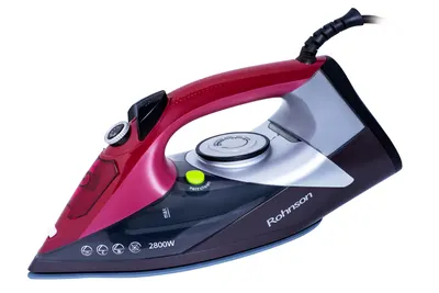 Fier de călcat Rohnson - R-387, 2800W, negru/roșu