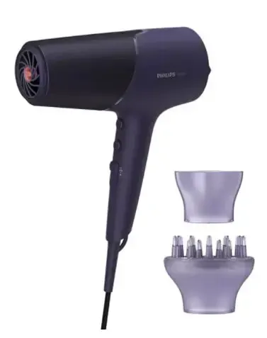 Uscator de par PHILIPS Seria 5000 BHD514/00, 2300 W, 2 viteze, 3 trepte de caldura, Tehnologie ThermoShield (Mov)
