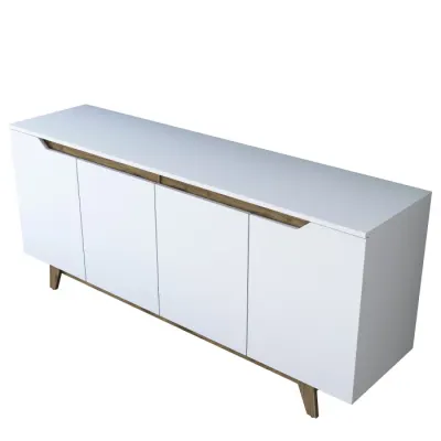 Comoda GD102, alb + nuc, 180x45x78,6 cm