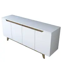 Comoda GD102, alb + nuc, 180x45x78,6 cm