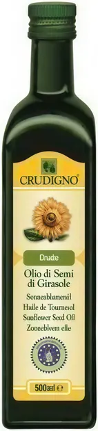 Ulei bio de floarea-soarelui, 500 ml, Crudigno