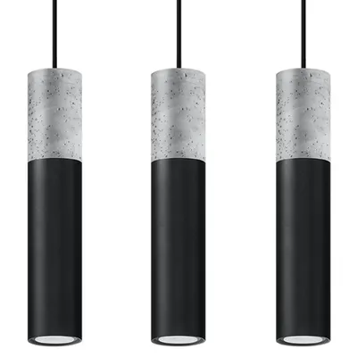 Lampa suspendata BORGIO 3L negru