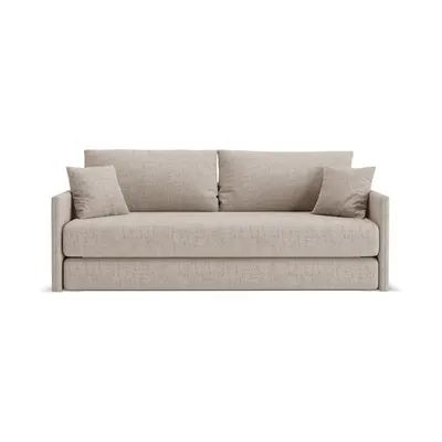 Canapea maro deschis extensibilă cu tapițerie din chenille 209 cm Shannon – Cosmopolitan Design