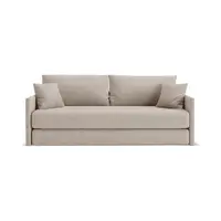 Canapea maro deschis extensibilă cu tapițerie din chenille 209 cm Shannon – Cosmopolitan Design
