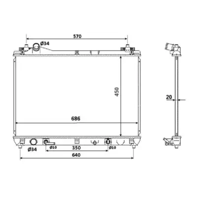 Radiator, racire motor NRF 53702