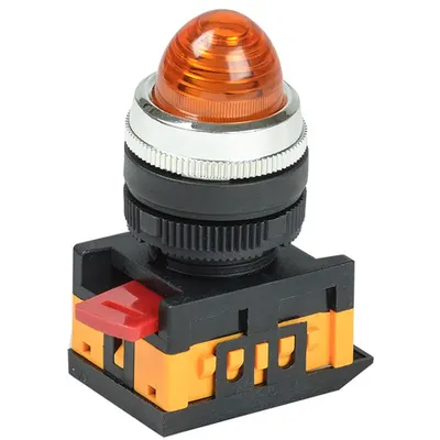 Lampa semnalizare AL-22 d22mm galben neon /240V cylinder