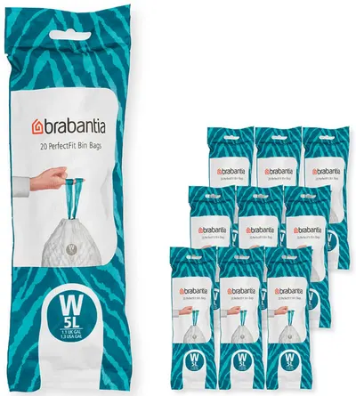 Sac de gunoi Brabantia - PerfectFit NewIcon, mărimea W, 5 l, 200 buc