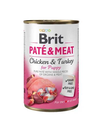 BRIT Pate&Meat puppy 400 g Conserva pentru catei, pateu cu pasare