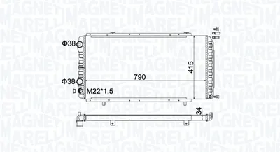 Radiator racire motor potrivit CITROEN JUMPER, XM; FIAT DUCATO; PEUGEOT 607, BOXER 1.9D-2.8D