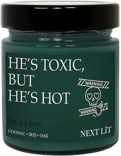 Lumânare parfumată Next Lit Burning Tropes - He’s Toxic, but He’s Hot, 180 g