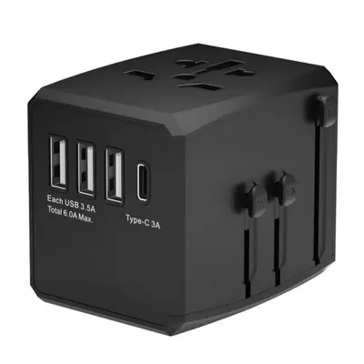 Incarcator Retea Techsuit HHT904-B3 Travel, 30W, 3A, 3 x USB-A - 1 x USB-C, Negru