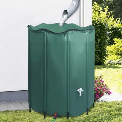 vidaXL Rezervor de apă de ploaie rabatabil cu cep, 1000 L