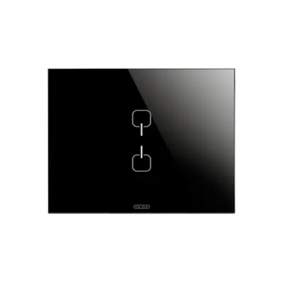 ICE TOUCH Placa KNX - sticla - 2 simboluri - NEGRU - CHORUS