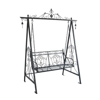 Balansoar de grădină negru din metal Kari - Garden Pleasure
