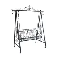 Balansoar de grădină negru din metal Kari - Garden Pleasure