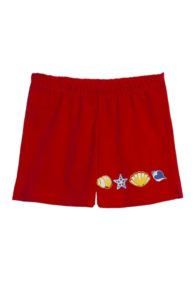 Pantaloni scurti cu imprimeu grafic - Galben - Rosu inchis - Albastru