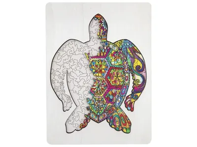 Puzzle din lemn cu 132 de piese în forme deosebite