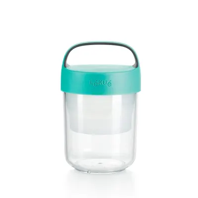 Bol de mâncare Lekue – On The Go, 400 ml, turcoaz