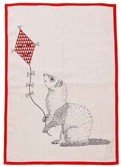 Covoras din bumbac Bloomingville - Nevastuica cu zmeu, roz