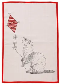 Covoras din bumbac Bloomingville - Nevastuica cu zmeu, roz