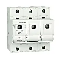 Soclu pentru portfuzibile D02, seria ARROW S, 3-poli, 25A
