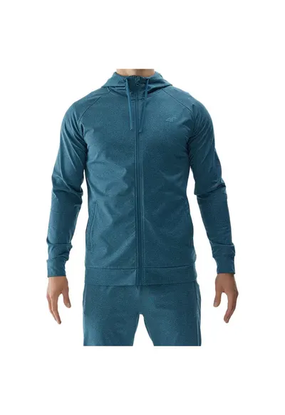 Hanorac sport albastru - captusit - uscare rapida - material poliester