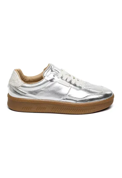 Pantofi sport Euphoria low-cut cu sireturi - Argintiu