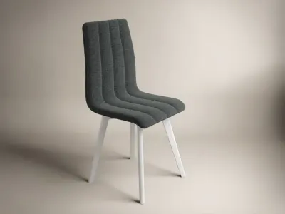 Scaun Karma Tapitat Gri Alb