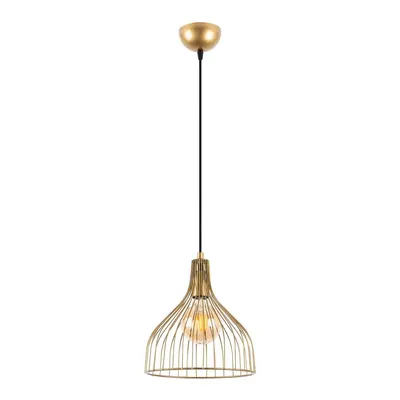 Lustră aurie cu abajur din metal ø 25 cm Cafu – Opviq lights