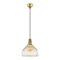 Lustră aurie cu abajur din metal ø 25 cm Cafu – Opviq lights