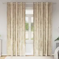 vidaXL Cortine din catifea 2 buc. Crem 245 x 140 cm Catifea