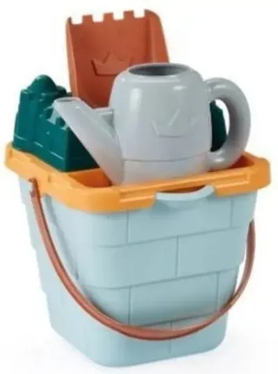 Set de joacă Ecoiffier - Găleată castel de nisip, cu 2 matrițe, 16 cm