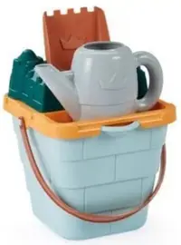 Set de joacă Ecoiffier - Găleată castel de nisip, cu 2 matrițe, 16 cm