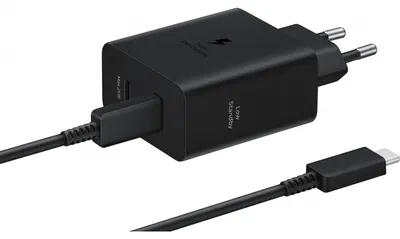 Încărcător Samsung - Power Adapter Duo, 50W, 2xUSB-C, negru