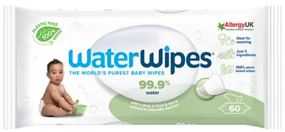 Servetele umede Water Wipes, cu nuca de sapun, 60 buc