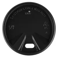 Capace pentru Pahare, 62 mm, din Plastic, Negre, 100 Bucati