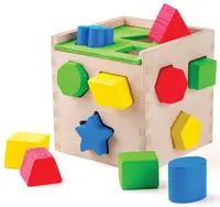 Jucaroe din lemn Woody - Sorter, figuri colorate