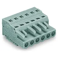 1-conductor female plug; direct marking; 2.5 mm²; Pin spacing 5 mm; 15-pole; 2,50 mm²; gray