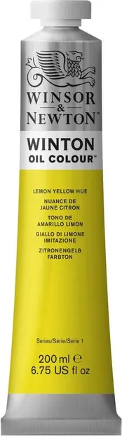 Vopsea ulei Winsor & Newton Winton - Lămâie galbenă, 200 ml
