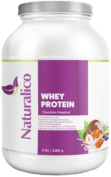 Whey Protein, ciocolată cu alune, 2280 g, Naturalico