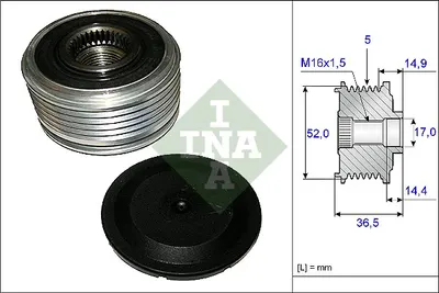 Fulie alternator MERCEDES A (W169), B (W245) 1.5-2.0CNG intre 2004-2012