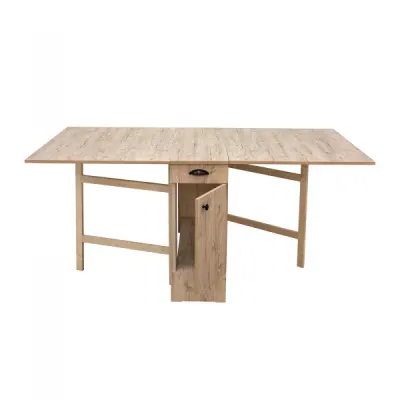 Masa plianta cu role si spatiu depozitare, 8 persoane, sherwood, 92 180x92x80 cm