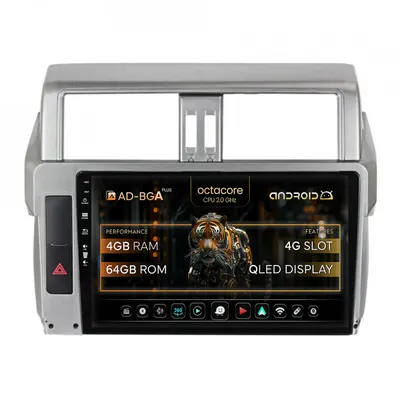 Navigatie Toyota Land Cruiser Prado J150 (2013-2017), Android, A-Octacore 4GB RAM + 64GB ROM, 10.1 Inch - AD-BGA10004+AD-BGRKIT061